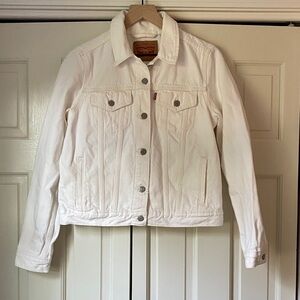 Levi's White Trucker Jean Jacket